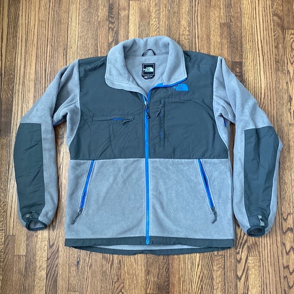 Mens Denali Jacket Full Zip Gray Fleece 